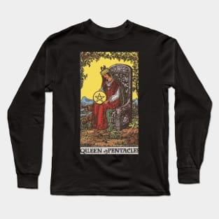 Tarot Card = Queen of Pentacles Long Sleeve T-Shirt